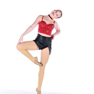 Black Faux Leather Mini Skirt